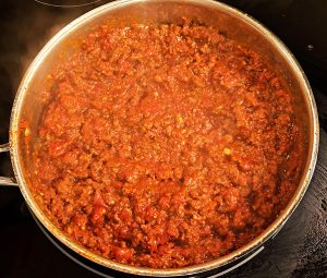 Bolognese Sauce in Pan