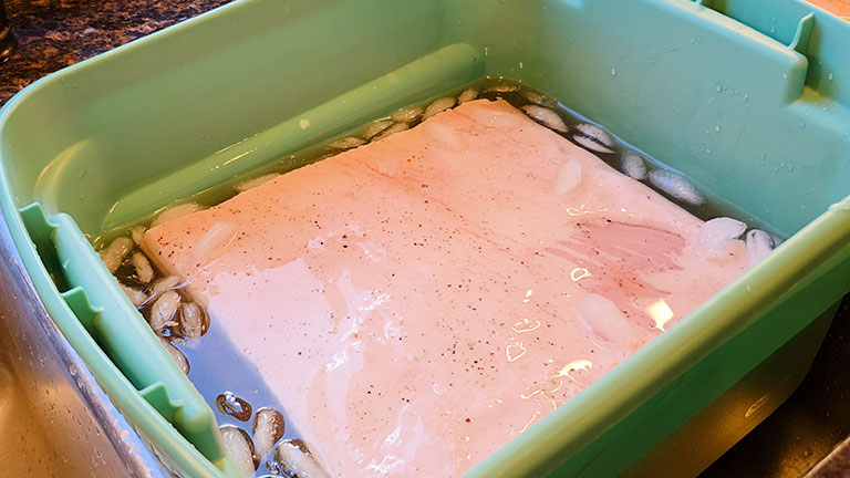 Add Solution To Pork Belly