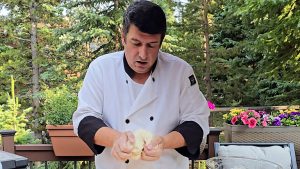 Kneading The Pizza Dough